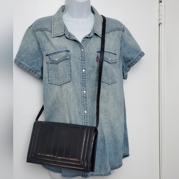 Eel Skin Clutch / Shoulder Bag - Picture 3 of 14